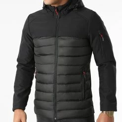 Meilleure vente 🔔 Doudoune Capuche 13 Noir de Mackten 🔥