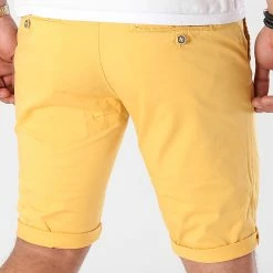 Bon marché ✨ Short Chino 6166 Jaune Moutarde de Mackten 😉 -Promos Mackten Magasin mackten 265804 6166 MOUTARDE 20210517T122229 04