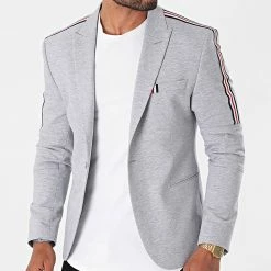 Tout neuf 🧨 Veste Blazer A Bandes Aldo Gris Chiné de Mackten 🔥