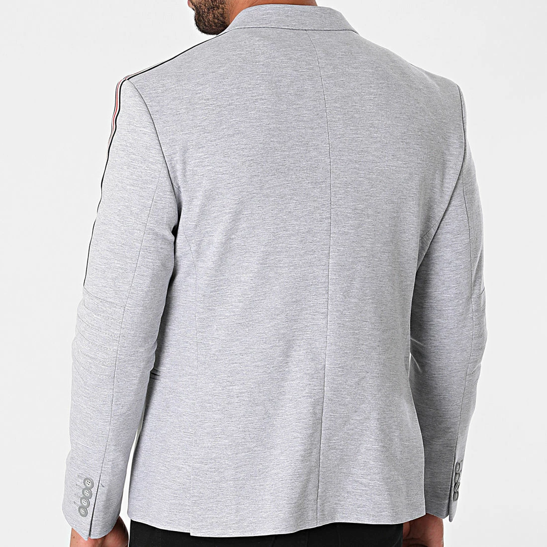 Tout neuf 🧨 Veste Blazer A Bandes Aldo Gris Chiné de Mackten 🔥 6 Tout neuf 🧨 Veste Blazer A Bandes Aldo Gris Chiné de Mackten 🔥 – Image 4