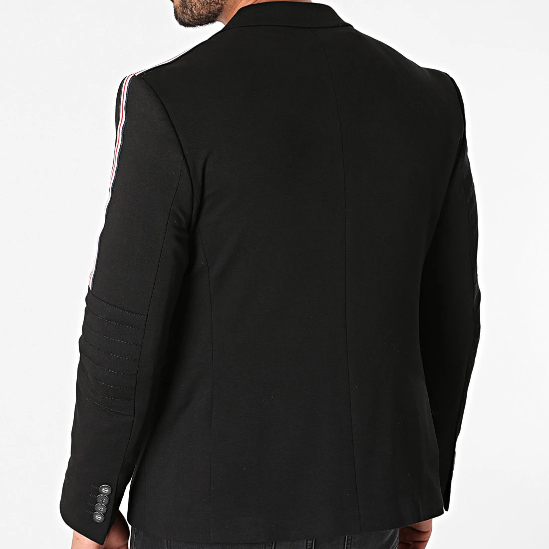 Sortie ⭐ Veste Blazer A Bandes Gino Noir de Mackten 👍 6 Sortie ⭐ Veste Blazer A Bandes Gino Noir de Mackten 👍 – Image 4