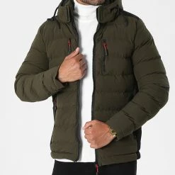 Meilleur prix 💯 Doudoune Capuche 35 Vert Kaki de Mackten 😍