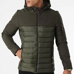 Meilleure affaire ✔️ Veste Zippée Capuche 13 Vert Kaki de Mackten 👍 -Promos Mackten Magasin mackten 282014 13 KHAKI 20210903T161124 03