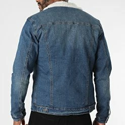 Grosses soldes ❤️ Veste Jean Col Fourrure 2460 Bleu Denim de Mackten ⭐ -Promos Mackten Magasin mackten 282024 DC 2460 BLUE 20210903T120907 04