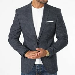 Acheter 🔔 Veste Blazer A Carreaux MKBL701 Bleu Marine de Mackten 👏 -Promos Mackten Magasin mackten 282748 MKBL701 BLUE 20210907T164427 03