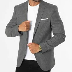 Vente flash 🎁 Veste Blazer MKBL802 Gris Anthracite de Mackten 🔔