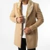Remise ⌛ Manteaux Col Fourrure MK1041 Beige de Mackten ⌛
