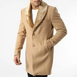 Remise ⌛ Manteaux Col Fourrure MK1041 Beige de Mackten ⌛ -Promos Mackten Magasin mackten 293200 MK1041 BEIGE CLAIR 20211129T091308 03