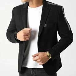 De gros 🌟 Veste Blazer Aydan Noir Argenté de Mackten 👍