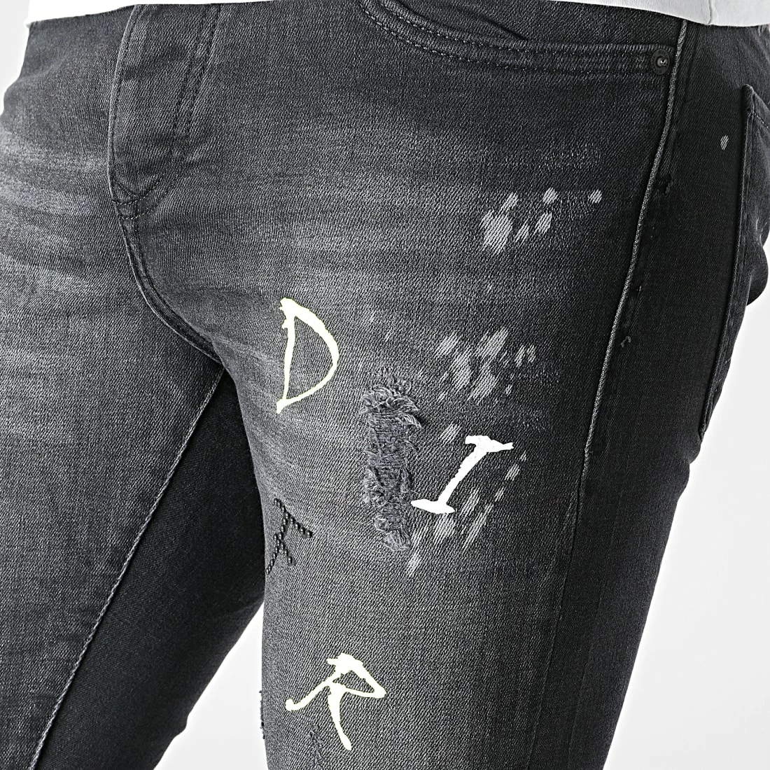 Coupon 🎁 Jean Skinny J1232-4 Gris Anthracite de Mackten 🎁 4 Coupon 🎁 Jean Skinny J1232-4 Gris Anthracite de Mackten 🎁 – Image 2