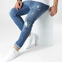 Bon marché 👏 Jean Skinny J1199 Bleu Denim de Mackten 👍 -Promos Mackten Magasin mackten 304816 J1199 3 BLUE 20220223T134858 03