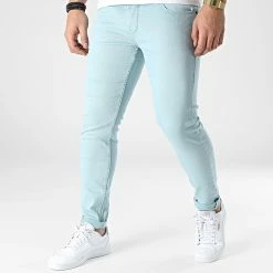 Promos Mackten Magasin 31 Acheter 🎁 Jean Skinny C1009 Bleu Clair de Mackten ✨