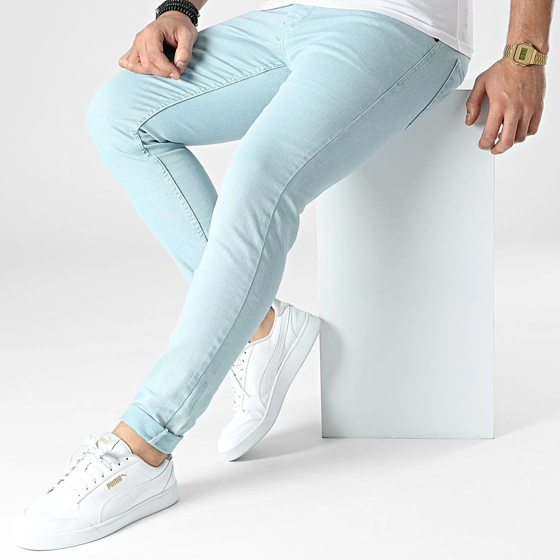 Acheter 🎁 Jean Skinny C1009 Bleu Clair de Mackten ✨ 5 Acheter 🎁 Jean Skinny C1009 Bleu Clair de Mackten ✨ – Image 3
