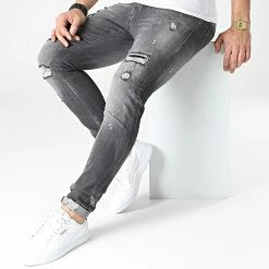 Top 10 ⭐ Jean Skinny J1236 Gris de Mackten ✨ -Promos Mackten Magasin mackten 304824 J1236 2 GREY 20220221T161813 01
