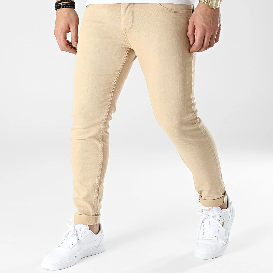 Offres 🌟 Jean Slim C1011 Beige de Mackten 🧨 3 Offres 🌟 Jean Slim C1011 Beige de Mackten 🧨