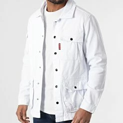 Meilleur prix 🥰 Veste Jean V1008 Blanc de Mackten 🌟 -Promos Mackten Magasin mackten 304844 V1008 WHITE 20220224T160337 03