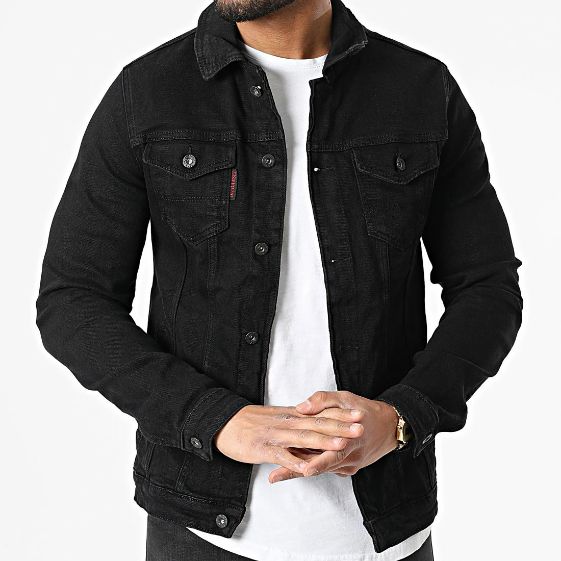 De gros ✔️ Veste Jean BN-2033 Noir de Mackten 🎁 5 De gros ✔️ Veste Jean BN-2033 Noir de Mackten 🎁 – Image 3