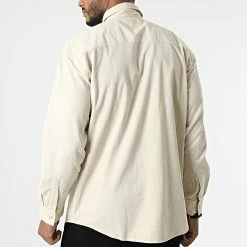 Le moins cher 😍 Chemise Manches Longues Velours VE403 Beige de Mackten 😍 -Promos Mackten Magasin mackten 304846 VE403 BEIGE 20220225T135921 04