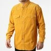 Bon marché 🛒 Chemise Manches Longues Velours VE402 Jaune Moutarde de Mackten ⭐
