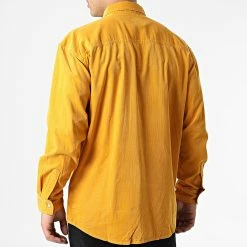 Bon marché 🛒 Chemise Manches Longues Velours VE402 Jaune Moutarde de Mackten ⭐ -Promos Mackten Magasin mackten 304848 VE402 YELLOW 20220223T140911 04