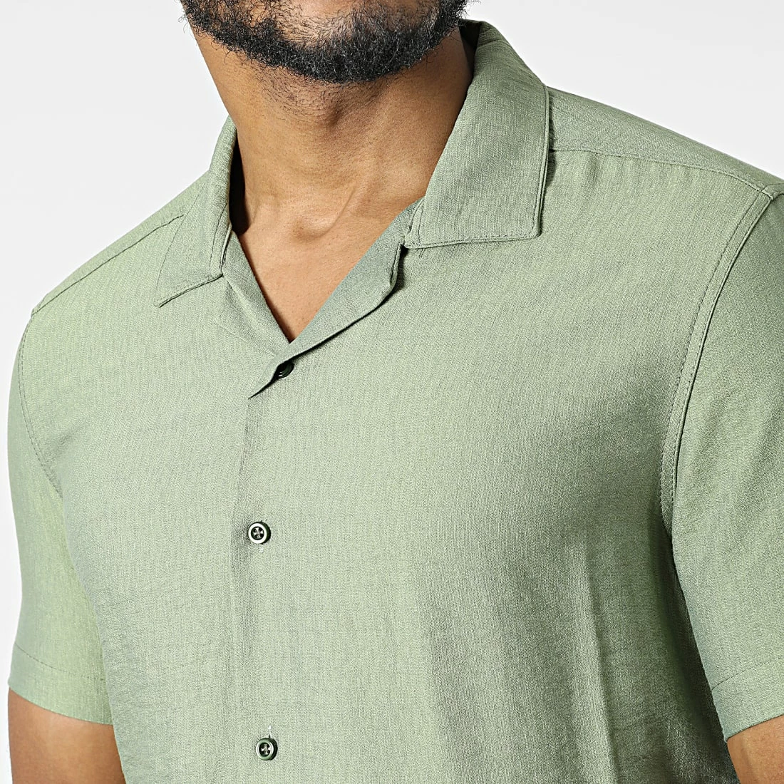 Promo 😉 Chemise Manches Courtes MC-1030 Vert Kaki de Mackten 🎉 4 Promo 😉 Chemise Manches Courtes MC-1030 Vert Kaki de Mackten 🎉 – Image 2