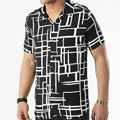 Sortie 🔔 Chemise Manches Courtes MC-1035 Noir de Mackten 🎁