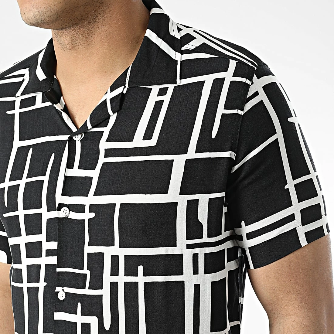 Sortie 🔔 Chemise Manches Courtes MC-1035 Noir de Mackten 🎁 4 Sortie 🔔 Chemise Manches Courtes MC-1035 Noir de Mackten 🎁 – Image 2