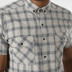 Top 10 😀 Chemise Manches Courtes A Carreaux MCC-002 Beige de Mackten 💯 -Promos Mackten Magasin mackten 316385 MCC 002 BEIGE 20220503T161635 02