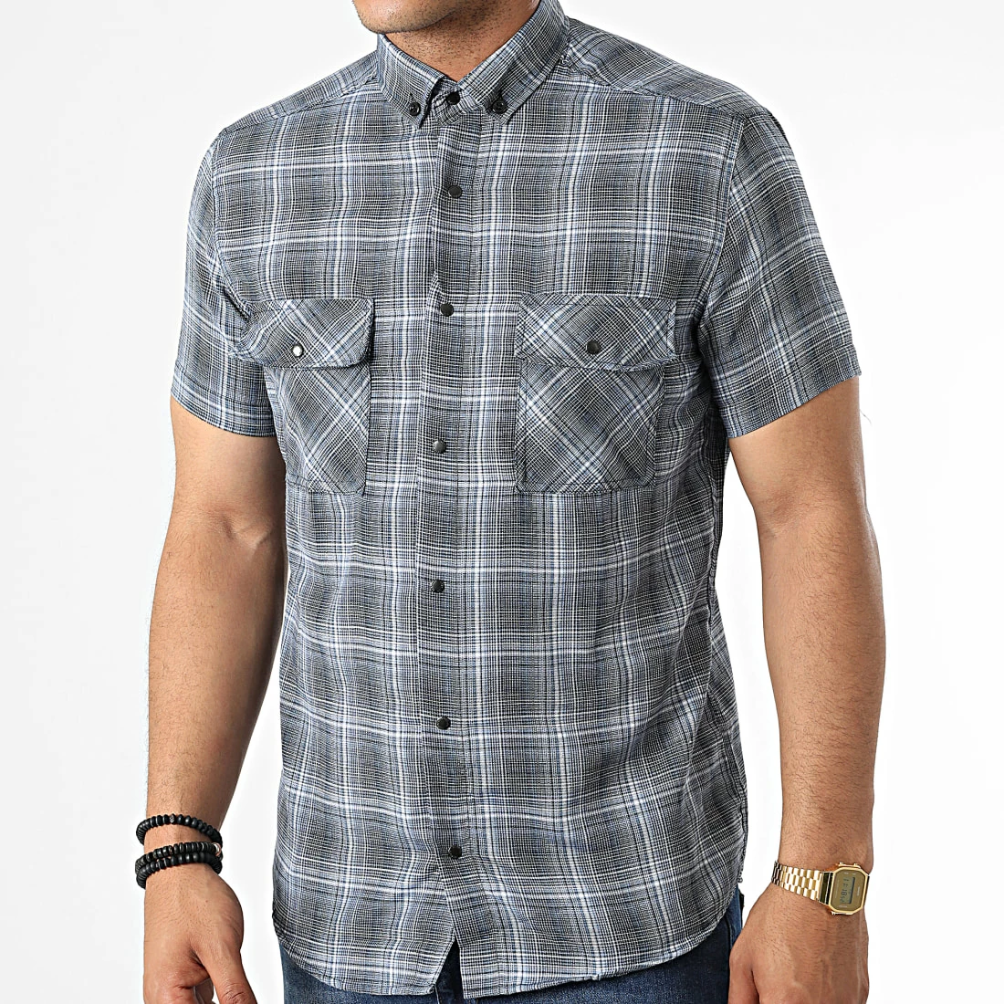 Grosses soldes 🌟 Chemise Manches Courtes A Carreaux MCC-003 Bleu Marine de Mackten 💯 3 Grosses soldes 🌟 Chemise Manches Courtes A Carreaux MCC-003 Bleu Marine de Mackten 💯