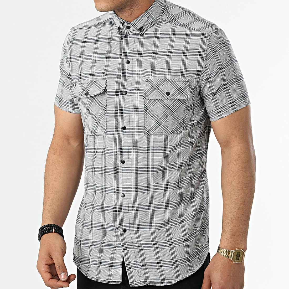 Offres ✨ Chemise Manches Courtes A Carreaux MCC-004 Gris Bleu Marine de Mackten 😉 3 Offres ✨ Chemise Manches Courtes A Carreaux MCC-004 Gris Bleu Marine de Mackten 😉