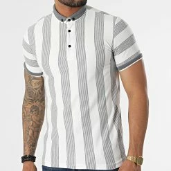 Meilleure affaire 😉 Polo Manches Courtes 1823 Gris Blanc de Mackten ✨