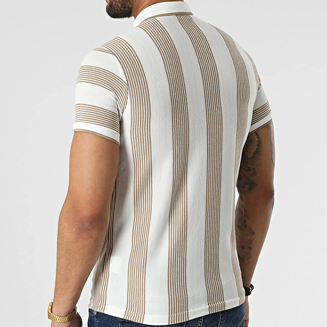 Coupon 🎉 Polo Manches Courtes 1823 Beige Blanc de Mackten ⭐ 6 Coupon 🎉 Polo Manches Courtes 1823 Beige Blanc de Mackten ⭐ – Image 4