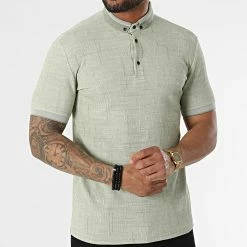 Vente flash 🧨 Chemise Manches Courtes 1163 Vert de Mackten 🎉 -Promos Mackten Magasin mackten 318652 1163 1 VERT 20220512T091015 03