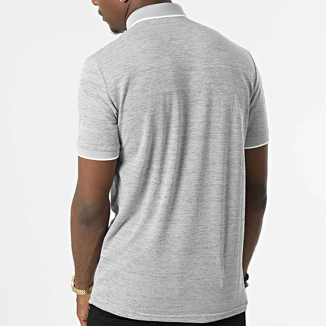 Remise 🎉 Polo Manches Courtes 1884 Gris Chiné de Mackten 🎁 6 Remise 🎉 Polo Manches Courtes 1884 Gris Chiné de Mackten 🎁 – Image 4