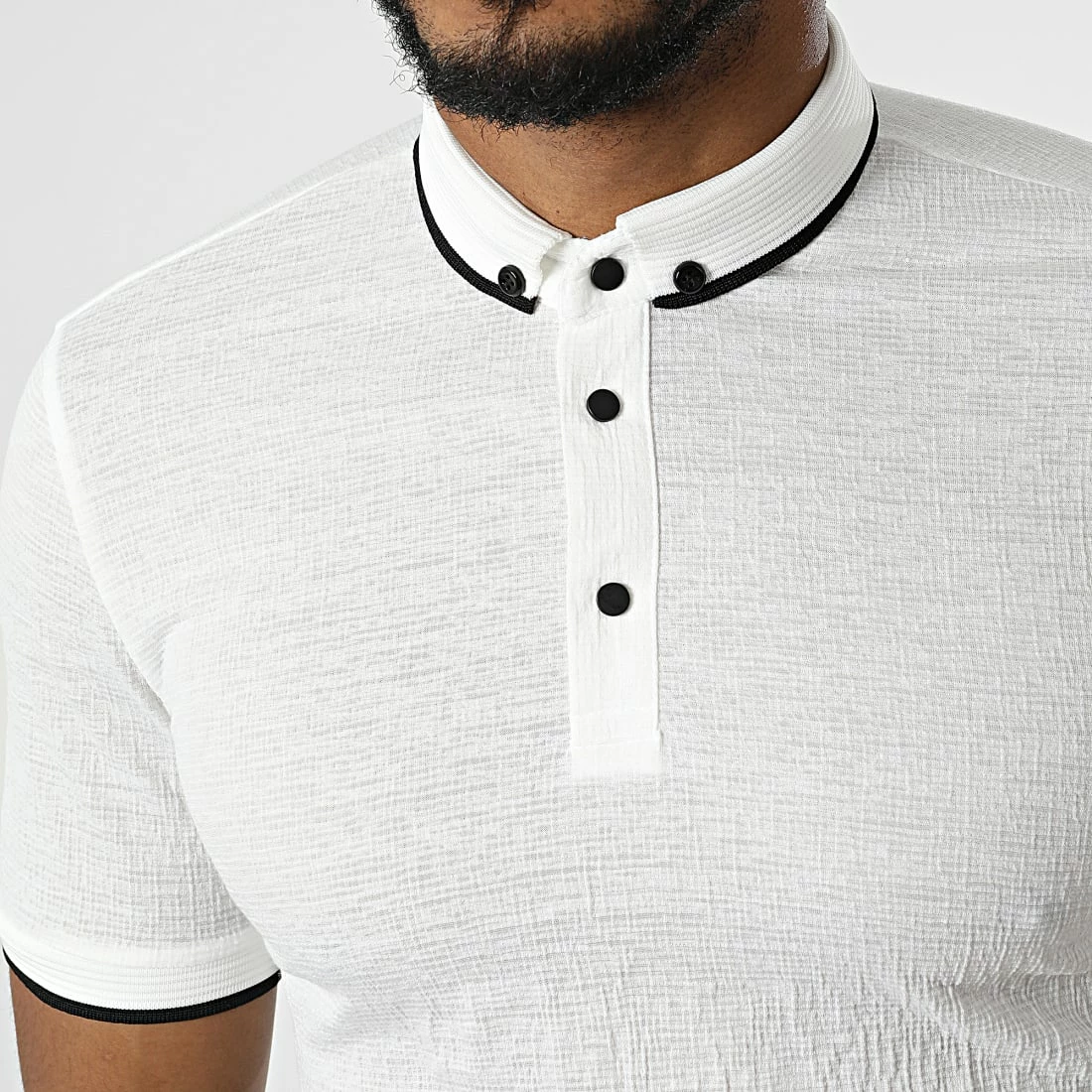 Budget 🤩 Polo Manches Courtes 1884 Blanc de Mackten 😍 4 Budget 🤩 Polo Manches Courtes 1884 Blanc de Mackten 😍 – Image 2