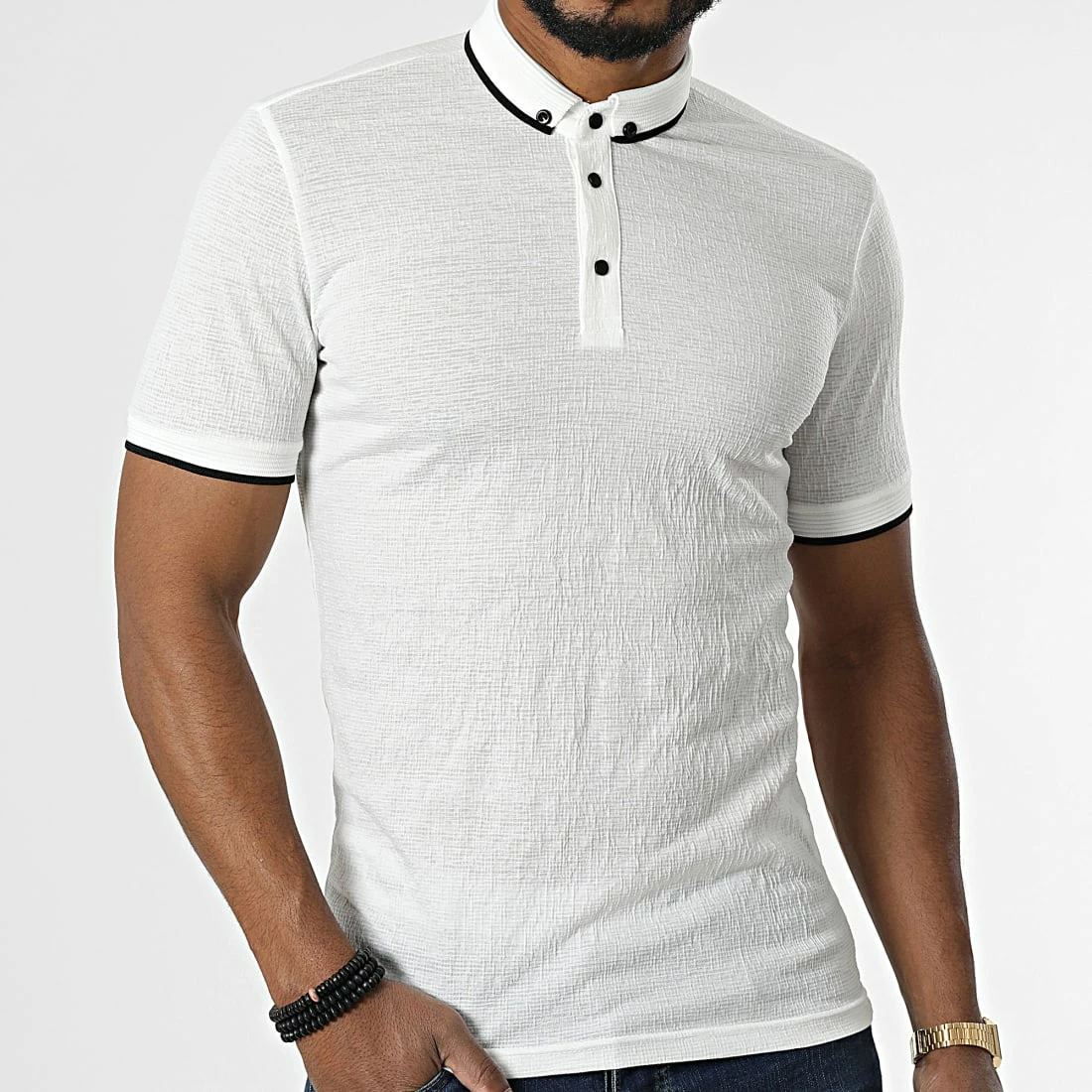 Budget 🤩 Polo Manches Courtes 1884 Blanc de Mackten 😍 5 Budget 🤩 Polo Manches Courtes 1884 Blanc de Mackten 😍 – Image 3