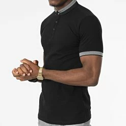 Meilleure vente 🥰 Polo Manches Courtes 1736 Noir de Mackten 🤩