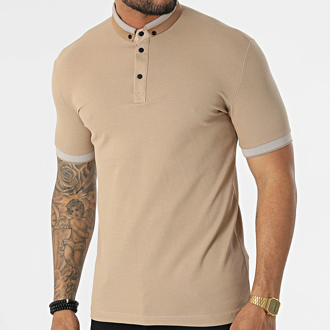 Grosses soldes 😍 Polo Manches Courtes 1736 Beige de Mackten 💯 3 Grosses soldes 😍 Polo Manches Courtes 1736 Beige de Mackten 💯