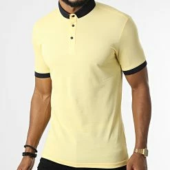 Remise ❤️ Polo Manches Courtes 1058 Jaune de Mackten 😍