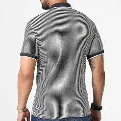 Vente flash 😍 Polo Manches Courtes A Rayures 1921 Gris Anthracite Blanc de Mackten 💯 -Promos Mackten Magasin mackten 324327 1921 ANTHRA 20220701T154949 04