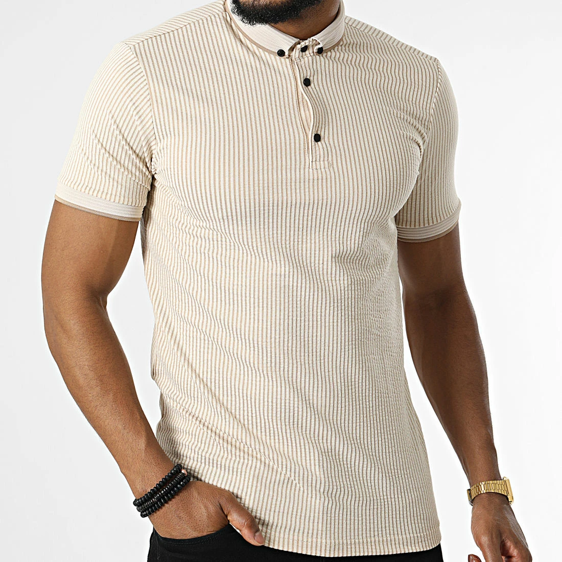 Offres 🔔 Polo Manches Courtes 1916 Beige de Mackten ⭐ 5 Offres 🔔 Polo Manches Courtes 1916 Beige de Mackten ⭐ – Image 3