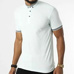 Meilleure vente 😉 Polo Manches Courtes 1736 Bleu Clair de Mackten 🔥