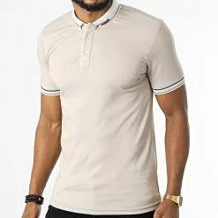 Meilleure vente ❤️ Polo Manches Courtes 1041 Beige de Mackten 🌟