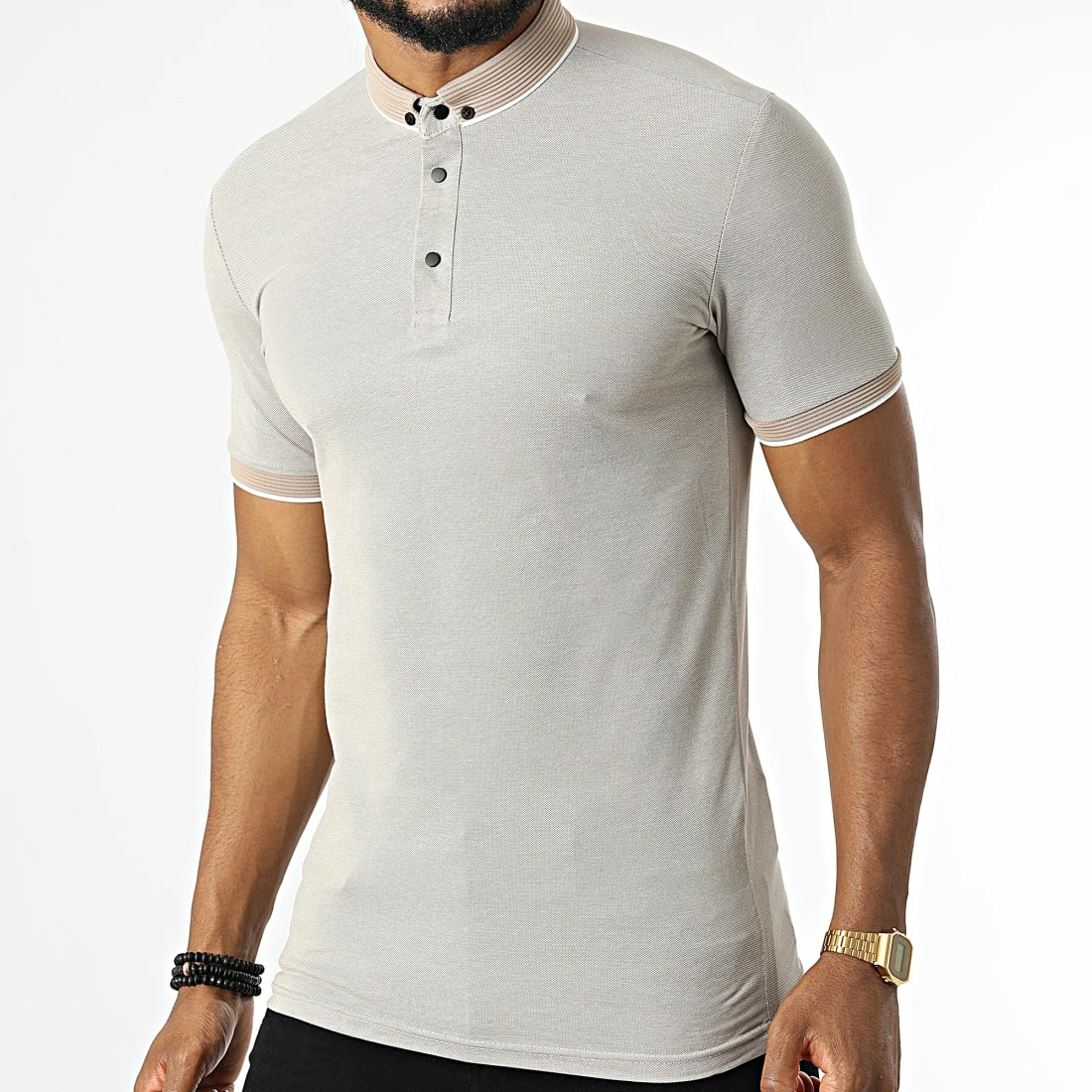 Meilleure affaire 👍 Polo Manches Courtes 1025 Beige de Mackten 😍 3 Meilleure affaire 👍 Polo Manches Courtes 1025 Beige de Mackten 😍