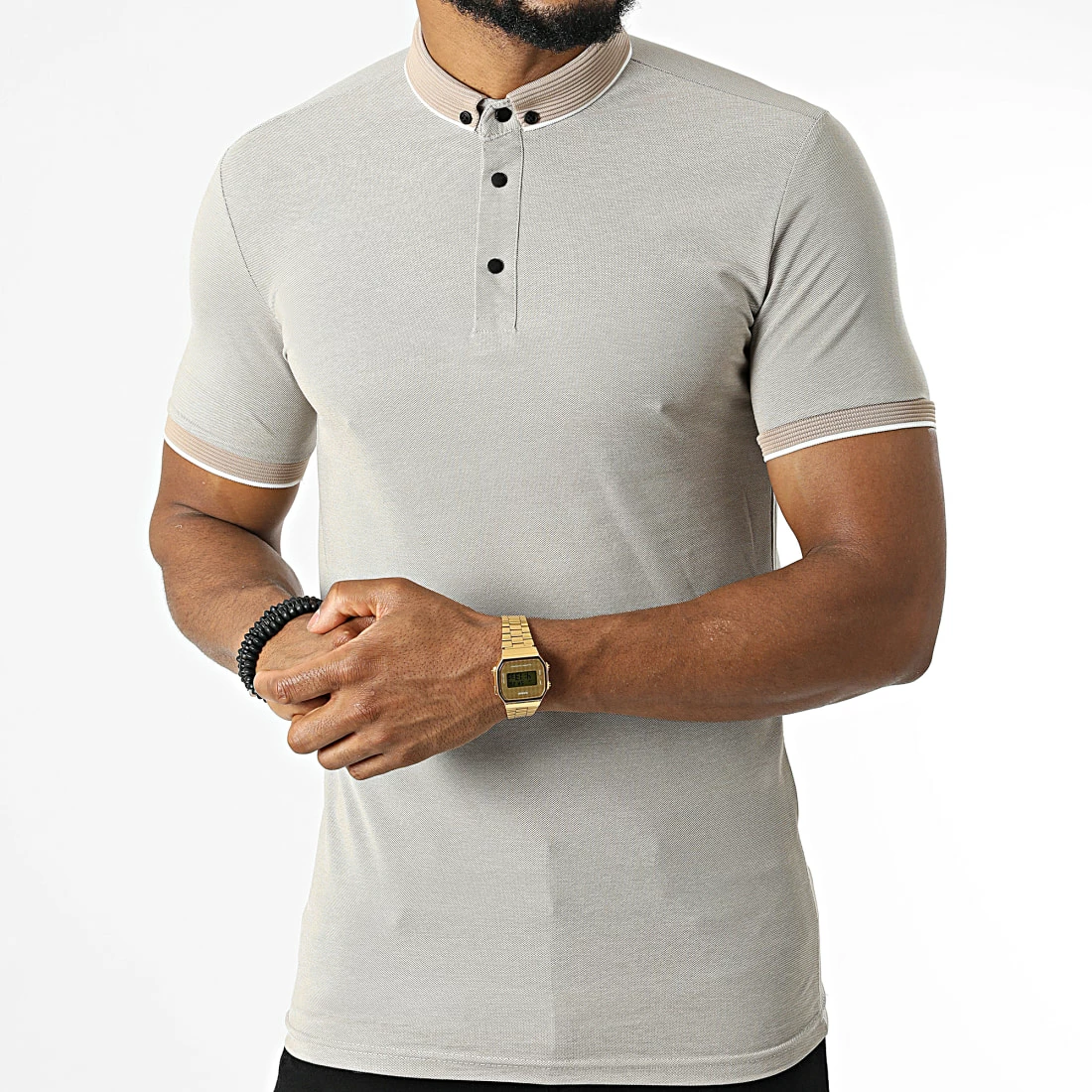 Meilleure affaire 👍 Polo Manches Courtes 1025 Beige de Mackten 😍 5 Meilleure affaire 👍 Polo Manches Courtes 1025 Beige de Mackten 😍 – Image 3