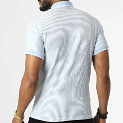 Promo 🌟 Polo Manches Courtes A Rayures 1921 Bleu Ciel Blanc de Mackten ✨ -Promos Mackten Magasin mackten 324342 1921 ECRU 20220623T162127 04