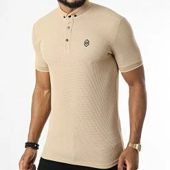 Promo 👍 Polo Manches Courtes 1928 Beige de Mackten ⌛