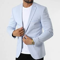 De gros 😉 Veste Blazer MKB820 Bleu Clair de Mackten 🎉