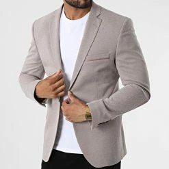Grosses soldes ⭐ Veste Blazer MBK821 Beige de Mackten 👍