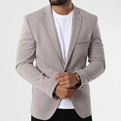 Grosses soldes ⭐ Veste Blazer MBK821 Beige de Mackten 👍 -Promos Mackten Magasin mackten 325963 MKB821 TAUPE 20220630T141718 03